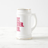 Chope À Bière Le meilleur. Soeur. Jamais.(rose) (Devant droit)