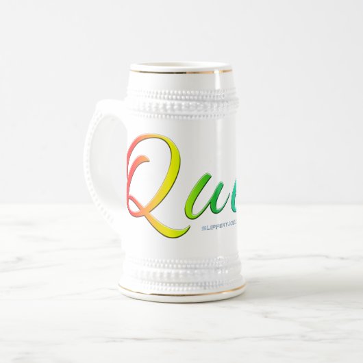 Chope À Bière Le mot unique expressif et étrange de SlipperyJoe (Devant gauche)
