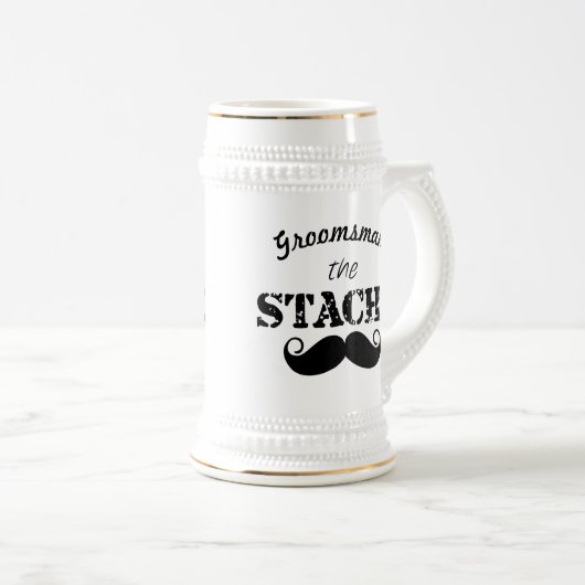 Chope À Bière Le Motif de la moustache Stache (Devant droit)