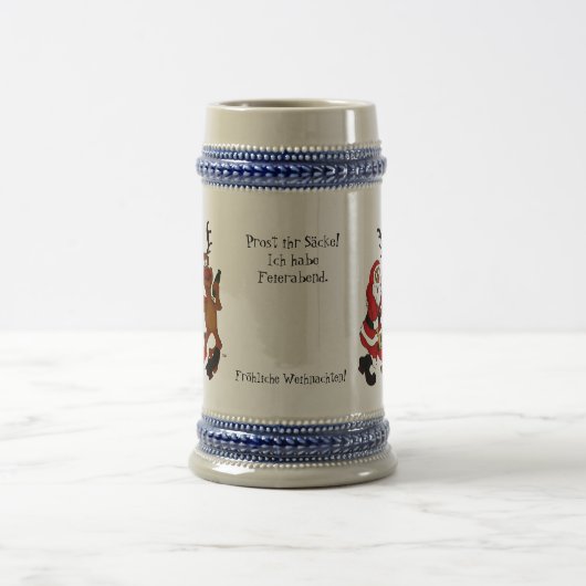 Chope À Bière Le Père Noël avec l'orignal - les grenouilles (Centre)