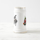 Chope À Bière Le Père Noël Jouer Piano (Centre)