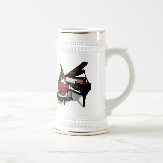 Chope À Bière Le Père Noël Jouer Piano (Droite)