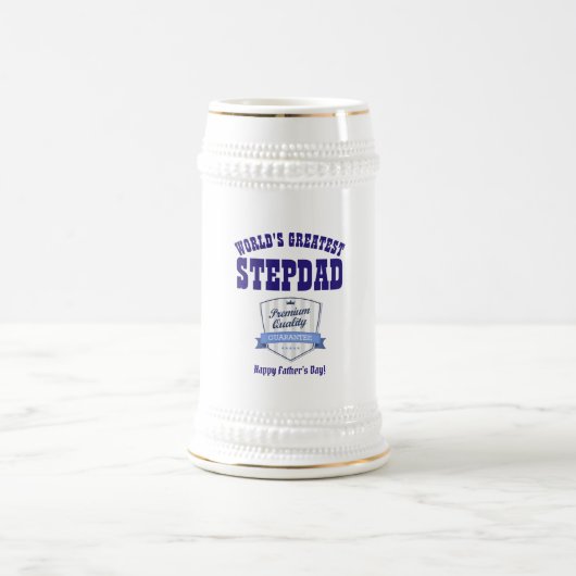 Chope À Bière Le plus grand STEPDAD du monde - Cadeau de Fête de (Centre)