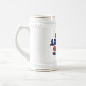 Chope À Bière Le président Trump brandit le drapeau américain (Gauche)