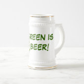 Chope À Bière Le vert c'est la bière ! (Devant droit)