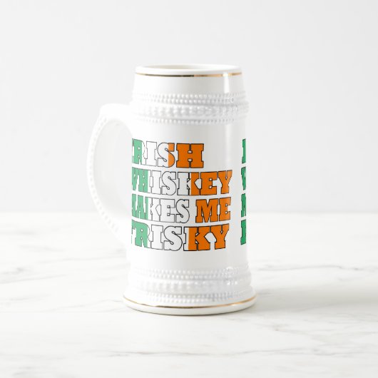Chope À Bière Le whisky irlandais me rend frisquet (Devant gauche)