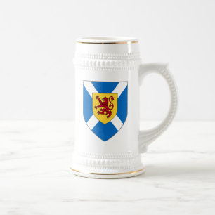 Chope À Bière L'Ecosse Stein - bouclier de croix et de lion