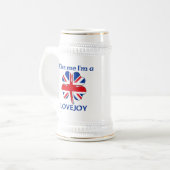 Chope À Bière Les Anglais personnalisés m'embrassent que je suis (Devant gauche)