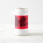 Chope À Bière Les Bulls Courent À Red Starry Beer Stein Night (Devant gauche)