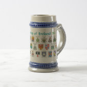 Chope À Bière Les comtés d'Irlande Beer Stein (Devant droit)