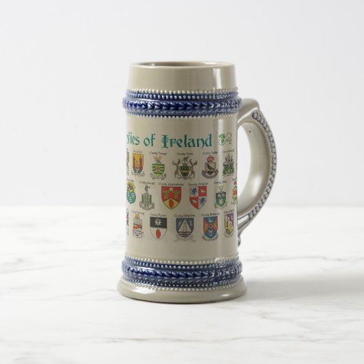 Chope À Bière Les comtés d'Irlande Beer Stein (Devant droit)