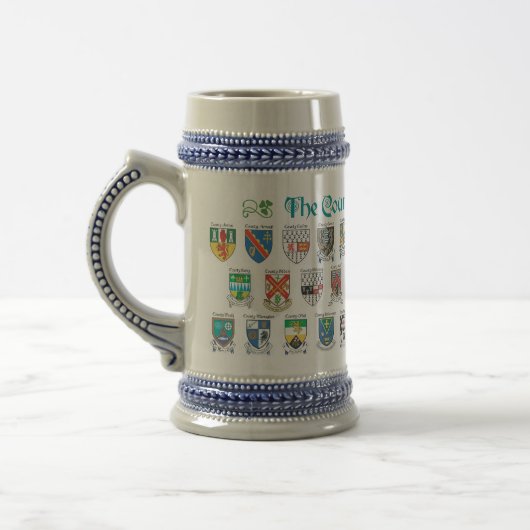 Chope À Bière Les comtés d'Irlande Beer Stein (Gauche)