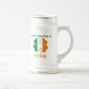 Chope À Bière Les Irlandais personnalisés m'embrassent que je