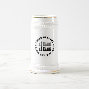 Chope À Bière Les joueurs d'échecs drôles savent tous les