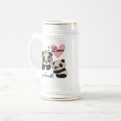 Chope À Bière Les pandas I aiment ma tante (Devant gauche)