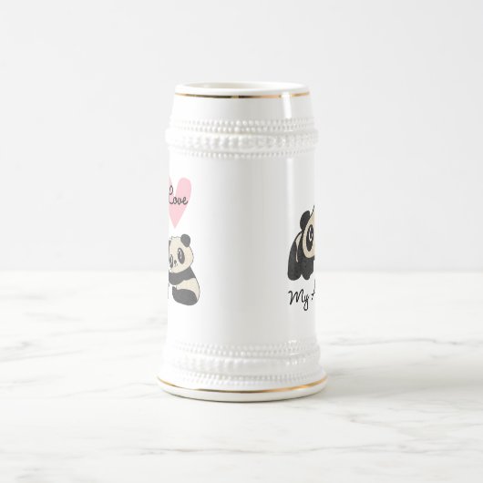 Chope À Bière Les pandas I aiment ma tante (Centre)