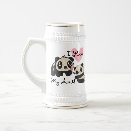 Chope À Bière Les pandas I aiment ma tante (Gauche)