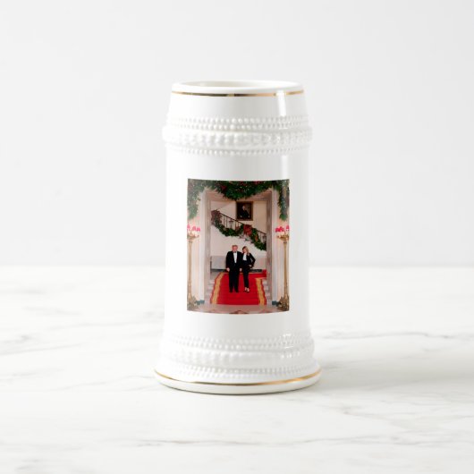 Chope À Bière Les pas de Noël Président Donald Trump & Melania (Centre)
