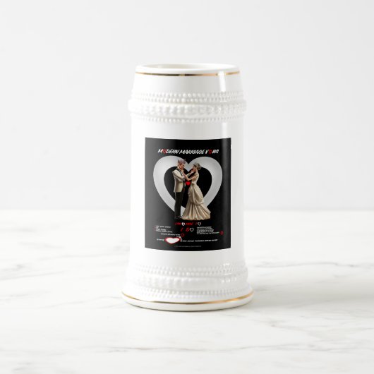 Chope À Bière Les voeux du mariage moderne (Centre)