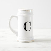Chope À Bière Lettre C - noir de damassé (Gauche)