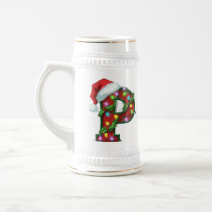 Chope À Bière LETTRE Festive P BOUGIE DE CAFÉ - Joyeuse FÊTE