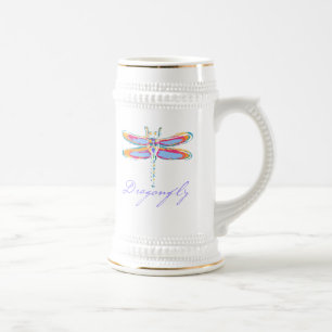 Chope À Bière Libellule colorée