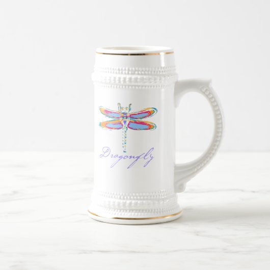 Chope À Bière Libellule colorée (Droite)