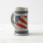 Chope À Bière Liberté et responsabilité Drapeau américain Stein (Devant gauche)