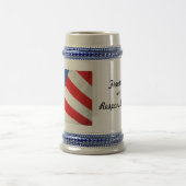 Chope À Bière Liberté et responsabilité Drapeau américain Stein (Centre)