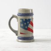 Chope À Bière Liberté et responsabilité Drapeau américain Stein (Gauche)