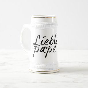 Chope À Bière Lieblingspapa - schwarzer Schriftzug 00001