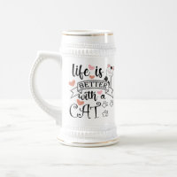 Life is Better With a Cat quote slogan
