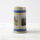 Chope À Bière Ligne de fin de course de cheval (Centre)