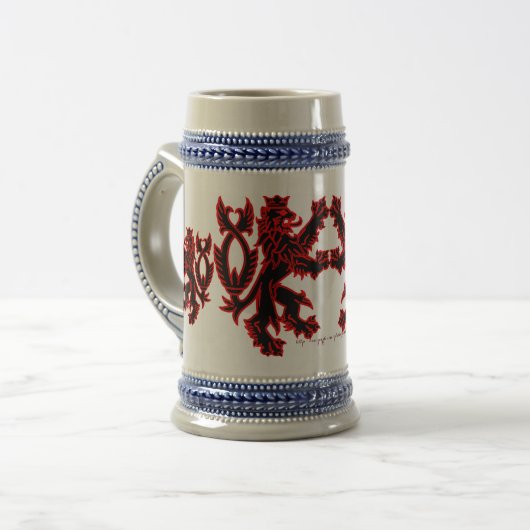 Chope À Bière "Lion noir" (Devant gauche)