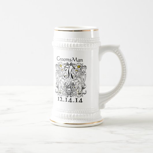 Chope À Bière Lion Rampant Renaissance Mariage (Droite)