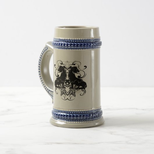 Chope À Bière Lion Rampant Renaissance Mariage médiéval (Devant gauche)