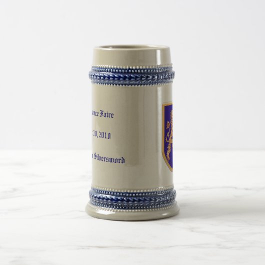 Chope À Bière Lion sur le bouclier bleu (Centre)