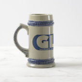Chope À Bière Logo de bleu de Stein de LUEUR (Gauche)