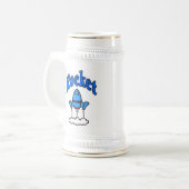 Chope À Bière Logo de Blue Rocket Chemise (Devant gauche)