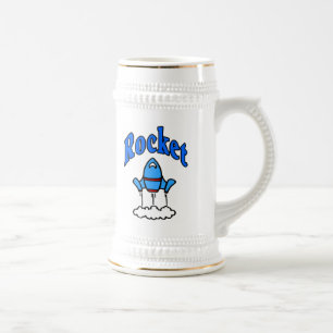 Chope À Bière Logo de Blue Rocket Chemise
