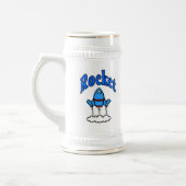 Chope À Bière Logo de Blue Rocket Chemise (Gauche)