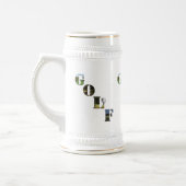 Chope À Bière Logo De Golf Et Bal De Golf, (Gauche)