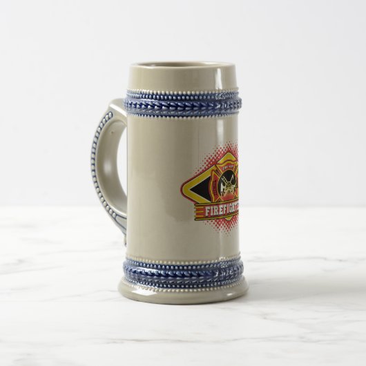 Chope À Bière Logo de sapeur-pompier (Devant gauche)