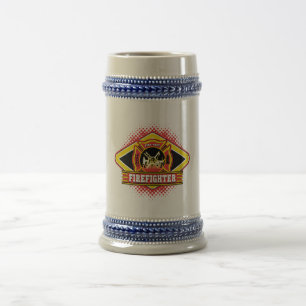 Chope À Bière Logo de sapeur-pompier