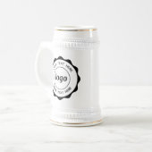 Chope À Bière Logo et texte Entreprise Promotion Marque (Devant gauche)