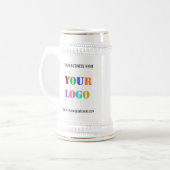 Chope À Bière Logo personnalisé Texte promotionnel Bière commerc (Devant gauche)