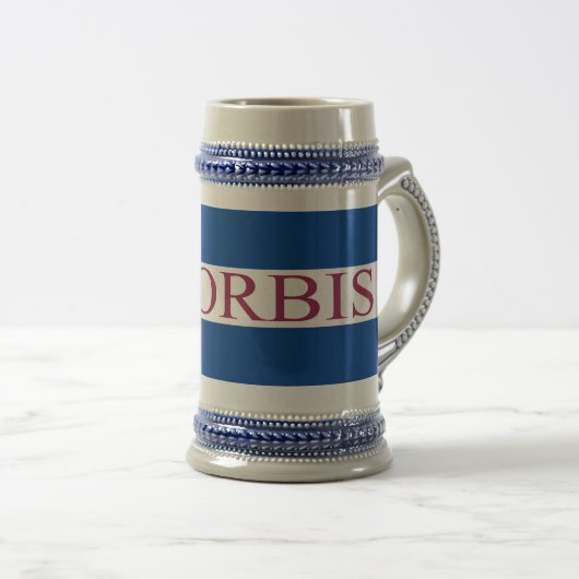 Chope À Bière Logo Sciorbis en bleu clair (Devant droit)