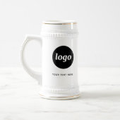 Chope À Bière Logo simple et commerce de texte (Gauche)