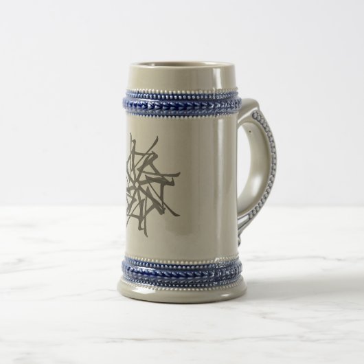 Chope À Bière Logo Tantra Celtique Gris (Devant droit)