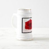 Chope À Bière Longue bière Stein de rose rouge de tige (Devant gauche)